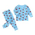 thumbnail image 1 of Otqutp Toddler Beach Clothes Set for Spring Toddler Girl Boy Long Fruit Print Top Trousers Casual Loose Home Wear Set for 0 To 6 Years 2-Piece Sleepwear Clothes Sets, 1 of 3