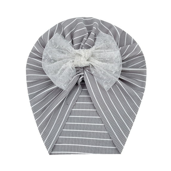 Otqutp Toddler Beach Hat Baby Boys Girls Stretch Striped Bow Breathable Hat Caps Headwear 0 to 3 Years