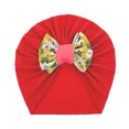 thumbnail image 1 of Otqutp Toddler Beach Hat Toddler Kids Boys Girls Stretch Bowknot Floral Prints Breathable Hat Caps Headwear for 0 to 3Years, 1 of 3