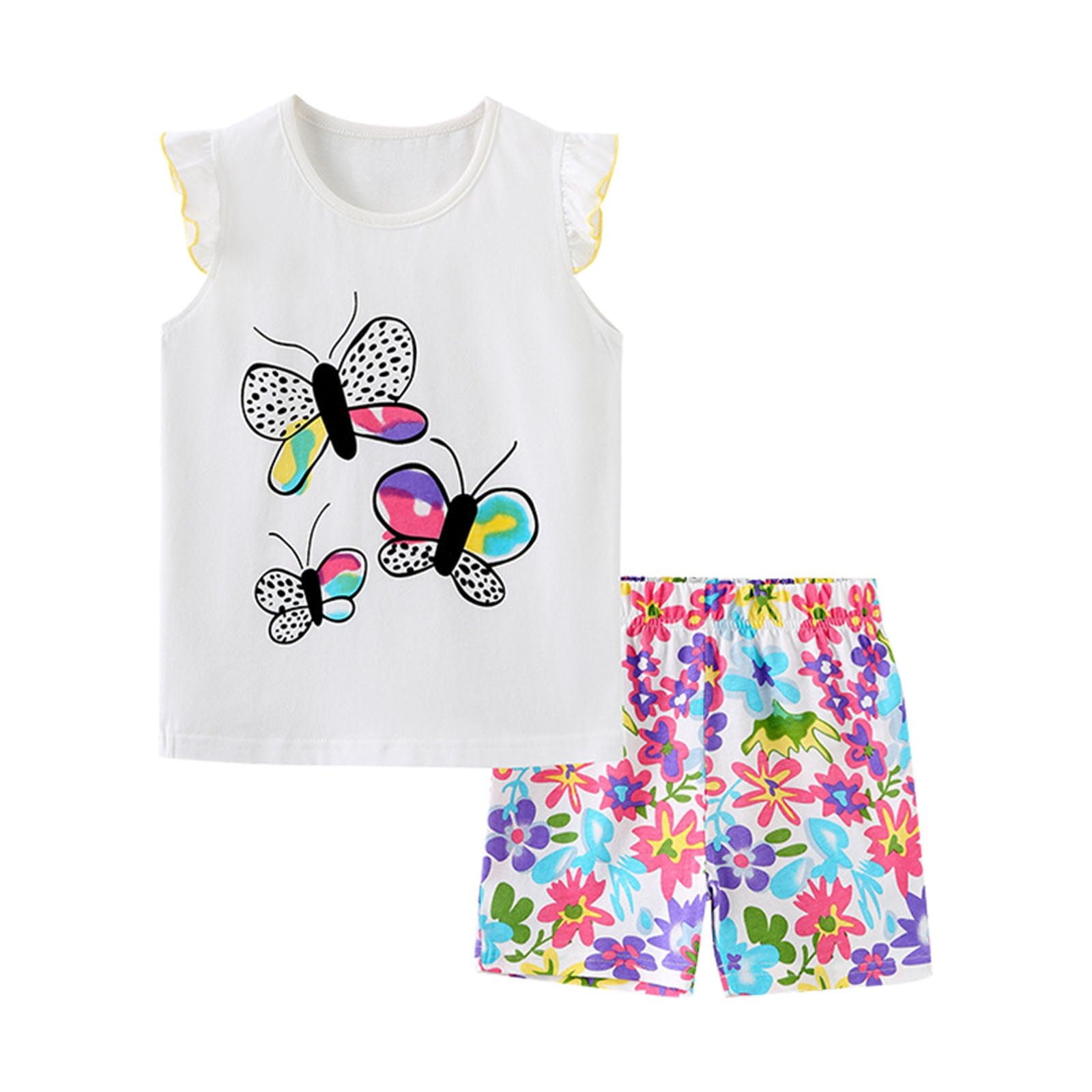 Otqutp Toddler Beach Outfits for Spring Summer Girls' Suit Cute ...