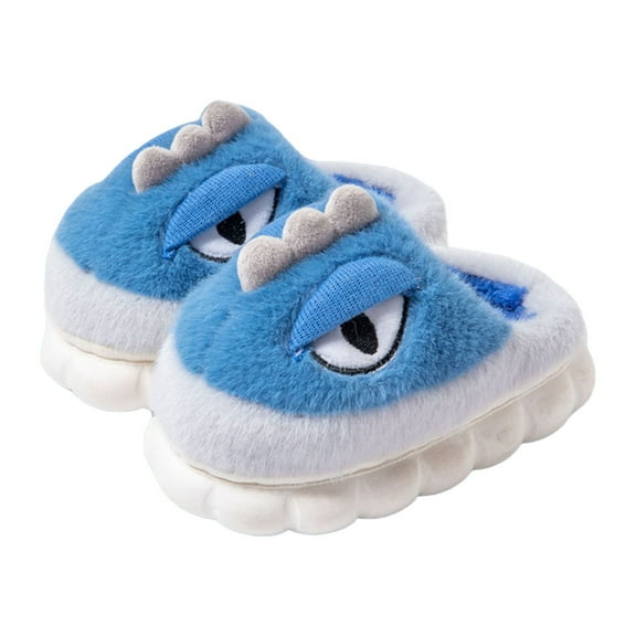 Otqutp Toddler Beach Shoes Kids Baby Boys Girls Winter Slippers Cartoon Dinosaur Non Slip Home Indoors Shoes for 3 to 13 Years
