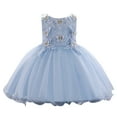 thumbnail image 1 of Otqutp Toddler Birthday Dress Kids Toddler Baby Girls Spring Summer Solid Tulle Ruffle Sleeveless Princess Dress for 0 to 24 Months, 1 of 5