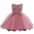 thumbnail image 1 of Otqutp Toddler Birthday Dress Kids Toddler Baby Girls Spring Summer Solid Tulle Ruffle Sleeveless Princess Dress for 0 to 24 Months, 1 of 5
