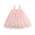 thumbnail image 1 of Otqutp Toddler Birthday Dress Little Girls Sleeveless 3D Butterfly Tulle Princess Dress Dance Party Dresses Clothes for 1 to 6 Years, 1 of 4