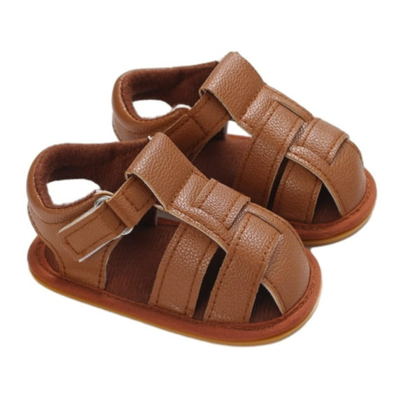 Otqutp Toddler Birthday Sandals Boys Girls Squeaky Sandals Closed Toe Anti Slip Rubber Sole Shoes Baby 0-12 Months Baby Girls Summer Sandals