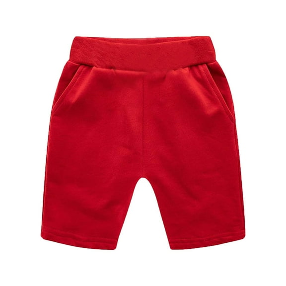 Otqutp Toddler Boys Girls Basketball Shorts Solid Cotton Athletic Running Shorts Summer Quick-Dry Pull On Jogger Pants