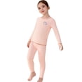 thumbnail image 1 of Otqutp Toddler Boys Girls Cotton Thermal Underwear Set Long Sleeve Base Layer Tops Pants 2 Piece Sets for Kids Casual Clothing, 1 of 5