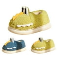 thumbnail image 1 of Otqutp Toddler Boys Girls Dinosaur Slippers Funny Animals Plush Fuzzy Slipper Fleece Closed Heel Soft Comfort Non Slip Shoes, 1 of 8