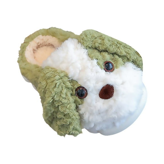 Otqutp Toddler Boys Girls Soft Plush Slippers Cute Dog Cartoon Animal House Shoes Toddler Kids Winter Non Slip Cozy Sandals