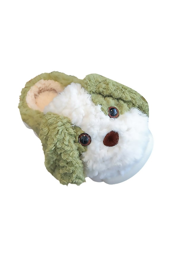 Toddler Boys Girls Soft Plush Slippers Cute Dog Cartoon Animal House Shoes Toddler Kids Winter Non Slip Cozy Sandals