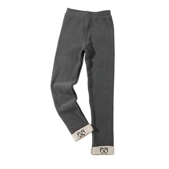 Otqutp Toddler Breathable Pants Kids Baby Girls Cotton Thick Lined Warm Leggings Pantihose Stretchy Basic Ninth Ankle Length Pants Pantyhose for Winter Stocking(,8-10 Years)