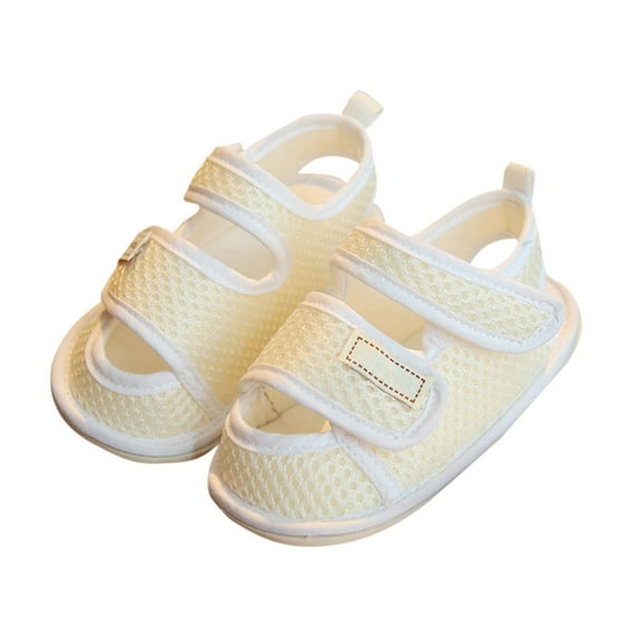 Otqutp Toddler Canvas Sandals Girls Barefoot Open Toe Flat Shoes Baby Boys Girls Summer Close Toe Soft Shoes Dress Baptism