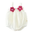 thumbnail image 1 of Otqutp Toddler Cartoon Playsuit 0 to 24 Months Baby Girls Print Spring Summer Bow Tie Sleeveless Tulle Romper Bodysuit Overalls, 1 of 4
