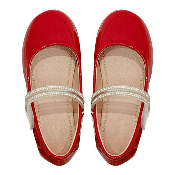 Otqutp Toddler Cartoon Sneakers Girls' Soft Soled Simple Comfortable Single Shoes Children'S Leather Small Leather Shoes Toddler Girls Dress Shoes Little Girls