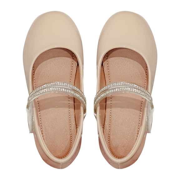 Otqutp Toddler Cartoon Sneakers Girls' Soft Soled Simple Comfortable Single Shoes Children'S Leather Small Leather Shoes Toddler Girls Dress Shoes Little Girls