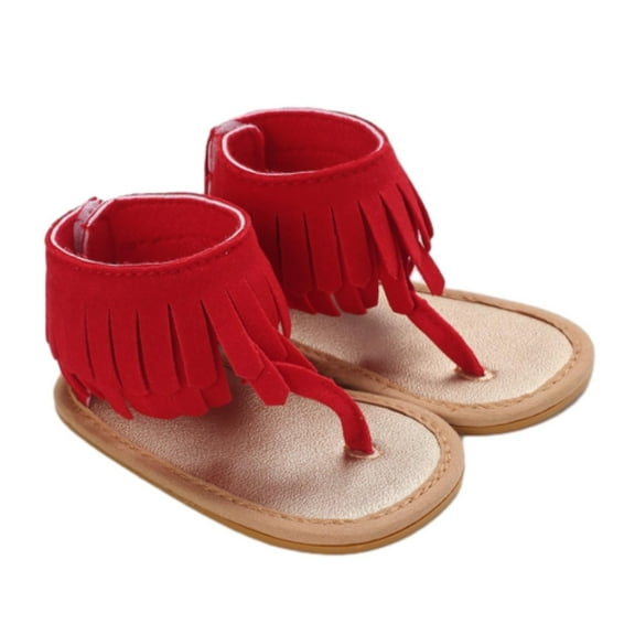 Otqutp Toddler Closed Toe Footwear Baby Girls Sandals Ruffle Bowknot Premium Soft Sole Open Toe Breathable Summer Outdoor Shoes Baby Sandals 0-12 Months