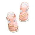 thumbnail image 1 of Otqutp Toddler Closed Toe Footwear Toddler Baby Girls Shoes Breathable Shoe Dew Toe Shoe Bag Head Sandals Girl Sandals Baby Soft Shoe Covers Sandals for 0 To 3 Years, 1 of 5