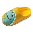thumbnail image 1 of Otqutp Toddler Closed Toe Shoes Little Child Girls Inside Wear Slippers Cute Dinosaur Soft Bottom Comfortable Winter Warm Home Plush Slippers, 1 of 9