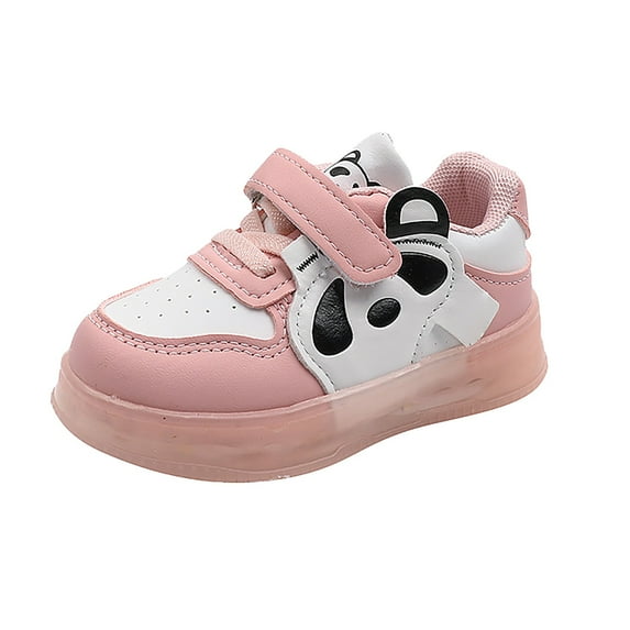 Otqutp Toddler Comfortable Sneakers Girls Single Shoes Bowknot First Shoes Buckle Strap Toddler Soft Bottom Breathable Princess Shoes(Pink,3-3.5 Years)