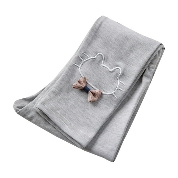 Otqutp Toddler Cute Elastic Waist Trousers Kids Baby Girls Cotton Prints Lined Autumn Winter Warm Leggings Stretchy Tights Pants for 1-6 Years(a-Grey,5-6 Years)