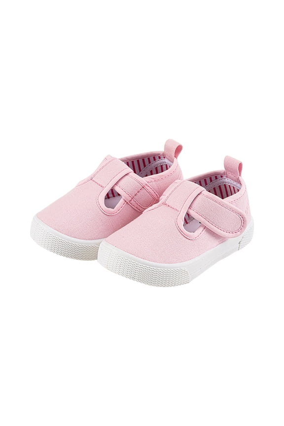 Toddler Cute Sneakers Baby Boy Girl Shoes Flat Shoes Bao Head One Foot Off Girl Canvas Shoes Baby Soft Sole Casual Shoes