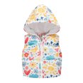 thumbnail image 1 of Otqutp Toddler Down Jackets Baby Boys Girls Winter Sleeveless Cartoon Print Coat Hooded Jacket Thicken Windproof Zipper Warm Outwear(White,2-3 Years), 1 of 4