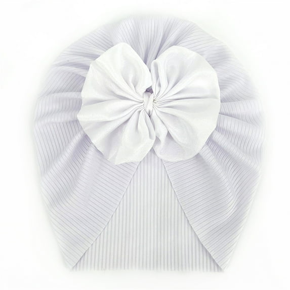 Otqutp Toddler Dress Hat 0 to 3Years Baby Boys Girls Cap Beanie Bowknot Ribbed Elastics Turban Spring Summer Hat