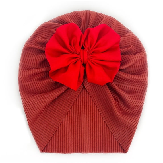 Otqutp Toddler Dress Hat 0 to 3Years Baby Boys Girls Cap Beanie Bowknot Ribbed Elastics Turban Spring Summer Hat