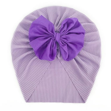 Otqutp Toddler Dress Hat 0 to 3Years Baby Boys Girls Cap Beanie Bowknot Ribbed Elastics Turban Spring Summer Hat