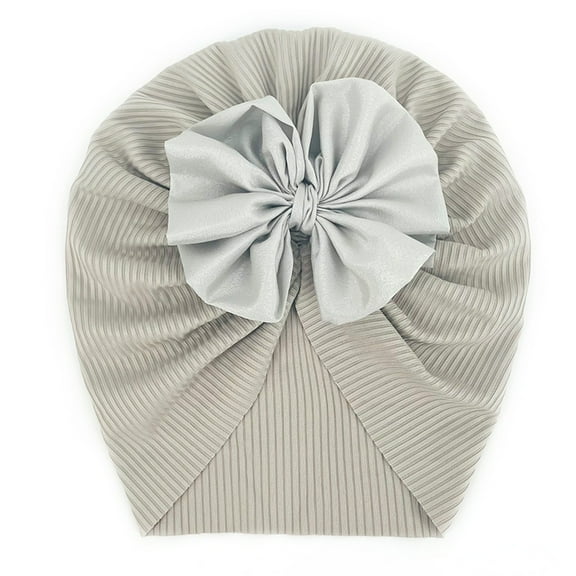 Otqutp Toddler Dress Hat 0 to 3Years Baby Boys Girls Cap Beanie Bowknot Ribbed Elastics Turban Spring Summer Hat