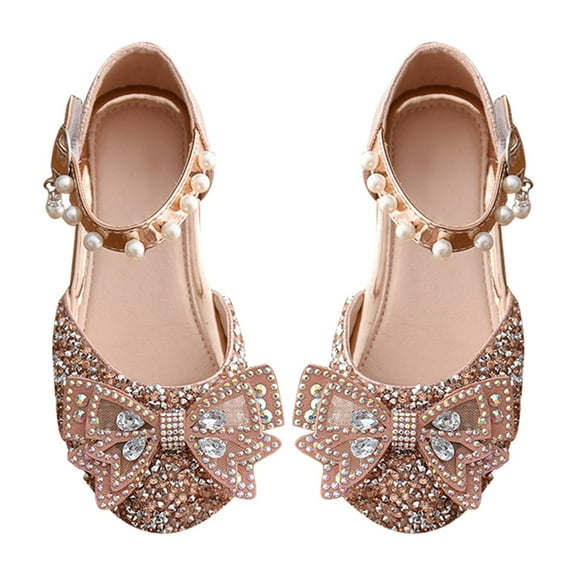Otqutp Toddler Dress Shoes Little Kid Girls Mary Jane Ballerina Shoes Ballet Shoes Wedding Party Dress Princess Shoes for 1 to 10 Years