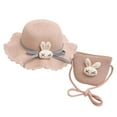 thumbnail image 1 of Otqutp Toddler Fall Hat Children Girls Cartoon Flower Sunshade Hat Beach Sun Hat Str-aw Bag Kids Summer Cap, 1 of 5