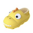 thumbnail image 1 of Otqutp Toddler Fashion Shoes Autumn Winter Girls Boys Slippers Flat Bottom Non Slip Soft Cover Heel Plush Warm and Comfortable Cute Cute Dinosaur Shape House Shoes Bedroom Slipper(Yellow,7-8 Years), 1 of 4