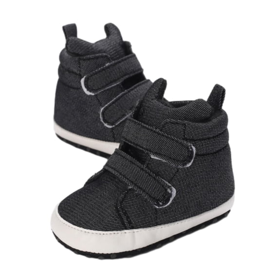 Otqutp Party Toddler Girls Footwear Toddler Baby Boys Girls High Tops Ankle Sneakers Soft Anti Slip Sole PU Leather Prewalker Crib Shoes