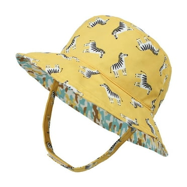 Otqutp Toddler Foldable Hat Kid's Cartoon Sun Hat Wide Brim UPF 50  Hat 0 to 5Years Boys Girls Adjustable Bucket Hat