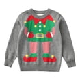 thumbnail image 1 of Otqutp Toddler Funny Christmas Sweater Long Sleeve Crewneck Boys Girls Knitted Sweaters Graphic Party Xmas Pullover for Kids, 1 of 4
