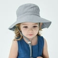 thumbnail image 1 of Otqutp Toddler Girl Bucket Cap Bucket Hat Solid Cap Boys Hat Baby Sun Hat Kids Beach Hats Wide Brim Outdoor Play For 0 to 12Years, 1 of 6