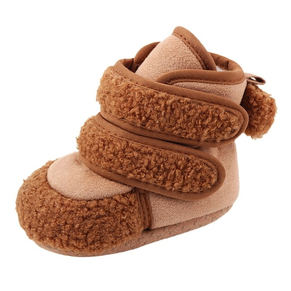 Otqutp Toddler Girl Casual Shoes Baby Girls and Boys Warm Shoes Soft Booties Comfortable Boots Toddler Warming Home Shoes Snow Boots