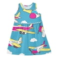 thumbnail image 1 of Otqutp Toddler Girl Summer Dresses - Cartoon Print Girls' Dress - Sleeveless Elastic Waist Design for Parties/Special Occasions 7-16Y, 1 of 2