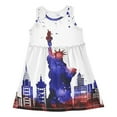 thumbnail image 1 of Otqutp Toddler Girl Summer Dresses - Cartoon Print Girls' Dress - Sleeveless Elastic Waist Design for Parties/Special Occasions 7-16Y, 1 of 2