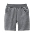 thumbnail image 1 of Otqutp Toddler Girls Boys Kids Sport Soild Casual Shorts Fashion Beach Cargo Pants Shorts Children Cotton Pull On Pants with Pockets(B-Dark Gray,4 Years), 1 of 2