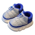 thumbnail image 1 of Otqutp Toddler Girls Boys Snow Boots Outdoor Warm Non Slip Indoor Warm Shoes Small Large Children's Winter Non Slip Shoes for Cold Weather Outdoor(Blue,9-10 Years), 1 of 1
