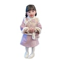 thumbnail image 1 of Otqutp Toddler Girls Chinese Traditional New Year Dress Embroidery Furry Vest + Dress + Bag 3 Piece Princess Ethnic Outfits, 1 of 8