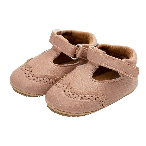 Otqutp Toddler Girls Closed Toe Mary Jane𝘀 Leather Flats Soft-Soled Moccasins for Girls First Walker Non-Slip Flat Shoes