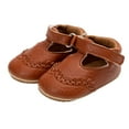 thumbnail image 1 of Otqutp Toddler Girls Closed Toe Mary Jane𝘀 Leather Flats Soft-Soled Moccasins for Girls First Walker Non-Slip Flat Shoes, 1 of 8