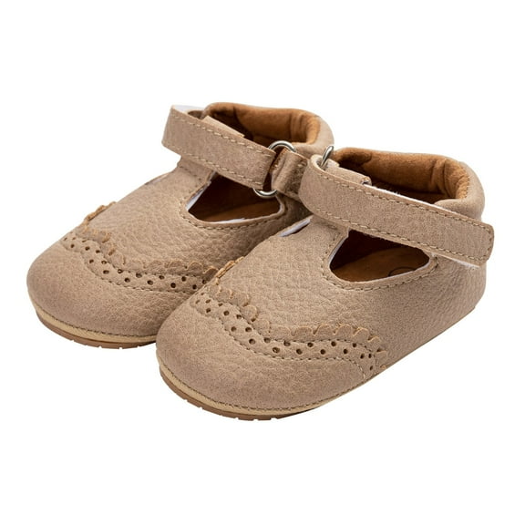 Otqutp Toddler Girls Closed Toe Mary Jane𝘀 Leather Flats Soft-Soled Moccasins for Girls First Walker Non-Slip Flat Shoes