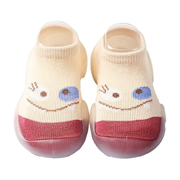 Otqutp Toddler Girls Knit Sneaker Baby New Born Boys Girls Sock Shoes Indoor First Walking Shoes Non Slip Comfy Casual Light
