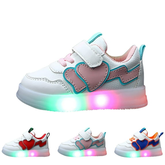 Otqutp Toddler Heart Athletic Shoes Cute Slip On Sneakers Lightweight Running Walking Sports Trainers for Baby Boys