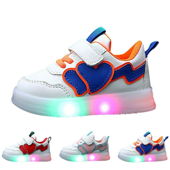 Otqutp Toddler Heart Athletic Shoes Cute Slip On Sneakers Lightweight Running Walking Sports Trainers for Baby Boys