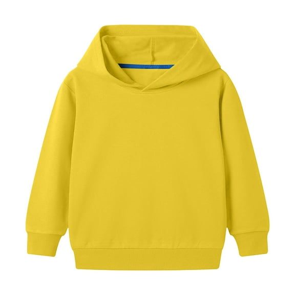 Otqutp Toddler Holiday Blouse Kids Boys Girls Spring Autumn Hooded Long Sleeve Solid Color Sweatshirt Daily School Sporty Wear for 1 to 10 Years